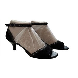 Alex Marie Nayelli Leather Kitten Heal Open Toe Sandal with box